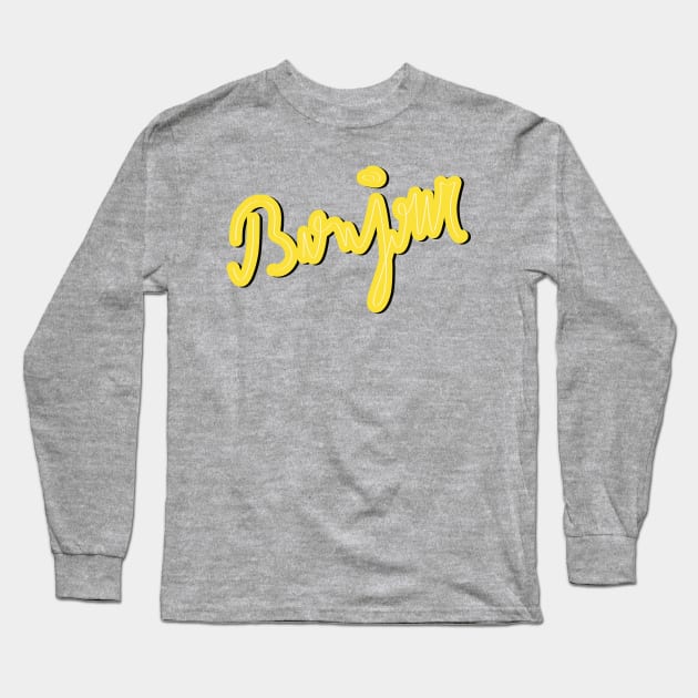 Bonjour! Long Sleeve T-Shirt by esquisse